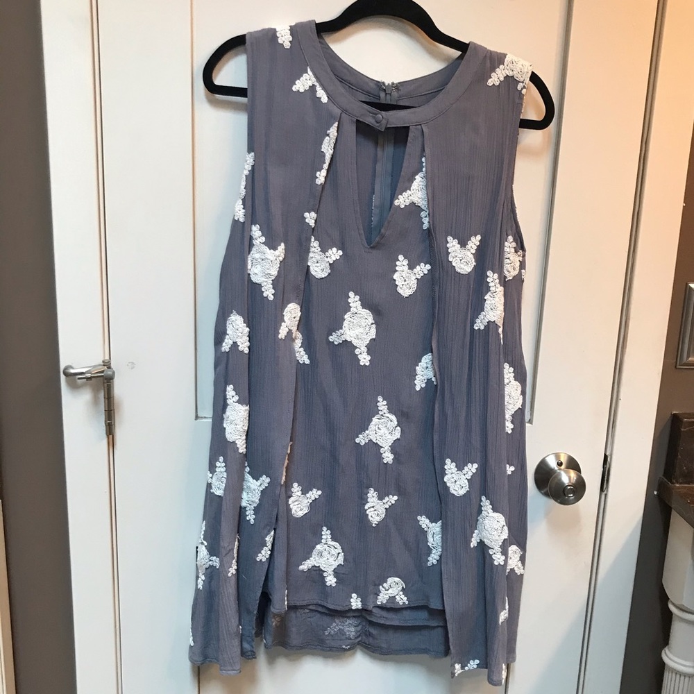 Fab’Rik | Soft Grey/Blue | Drape Dress | Size S
